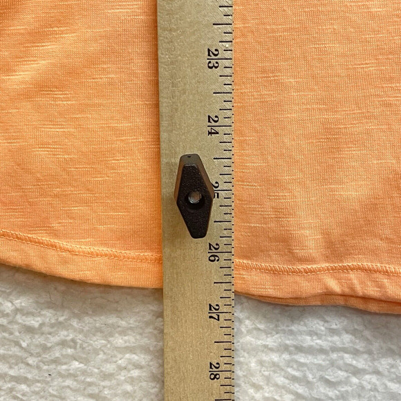 Lilly Pulitzer Shirt Womens Medium Orange Brodie Top Luxletic Melon Glow V Neck - Picture 10 of 11